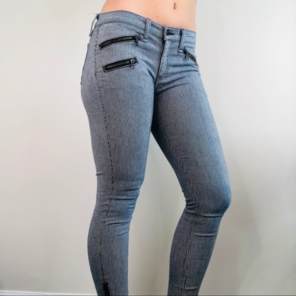 Rag and Bone RBW 23 Moto pinstripe Jeans - Picture 5 of 13